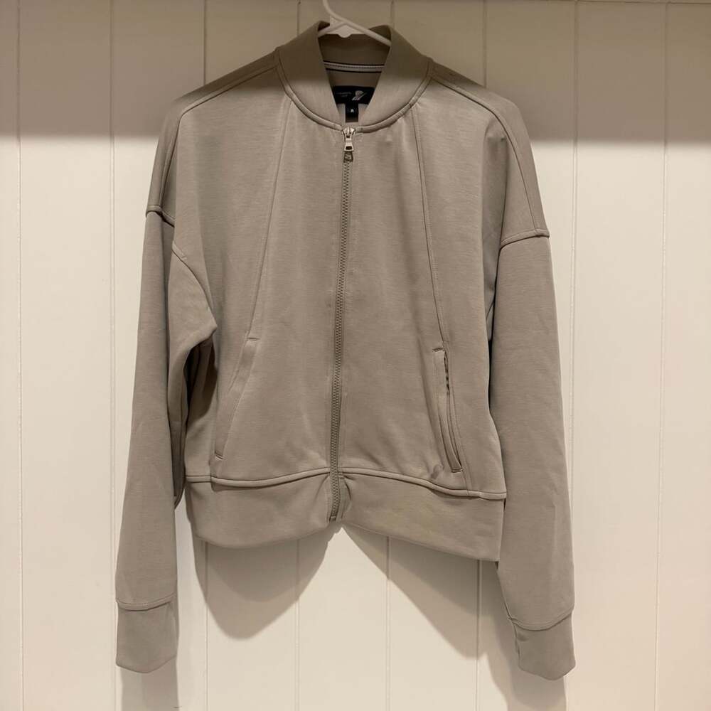 Fundamental Coast Bomber Jacket Size M Taupe Full Zip